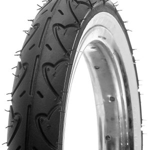Велопокрышка Kenda 12 1/2″ x 2.1/4, 62- 203, K-909, для колясок и детских велосипедов, черная с белым бортом